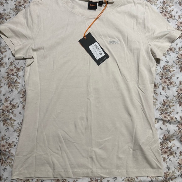 Boss Off-White Tee with Orange Accents - Picture 3 of 4